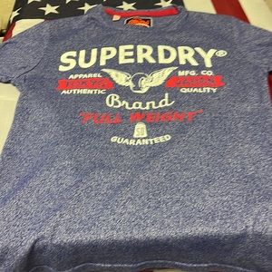 SUPERDRY MENS SMALL MARBLE BLUE/WHITE